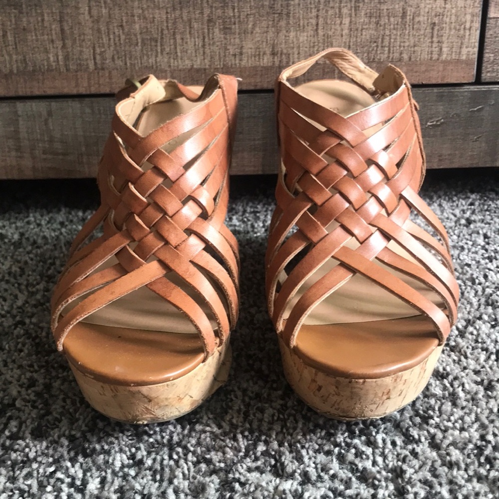 Wedge Sandel - Tan